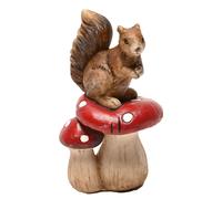 Country Living Squirrel Standing on Mushrooms Ornament Country Living Multicolor