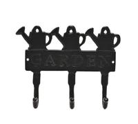 Country Living Wall Plaque With 3 Hooks Watering Cans