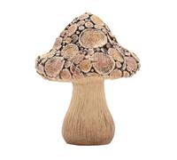 Country Living Wood Effect Mushroom Ornament 20Cm