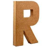 Country Love Crafts 8.25-inch/ 20.5cm 3D Letter R Papier Mache, Beige
