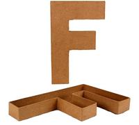 Country Love Crafts 8.25-inch/ 20.5cm Letter F Shaped Box Papier Mache