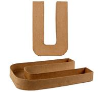 Country Love Crafts 8.25-inch/ 20.5cm Letter U Shaped Box Papier Mache