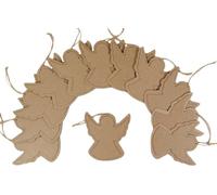 Country Love Crafts Angel Hanging Tag Papier Mache, Pack of 12
