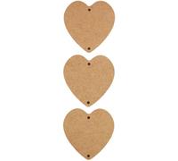 Country Love Crafts Heart Shaped Wooden Craft Blank, Light Brown