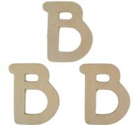 Country Love Crafts Letter B Wooden Craft Blank, Light Brown