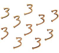 Country Love Crafts Number 3 Wooden Craft Blank, Light Brown