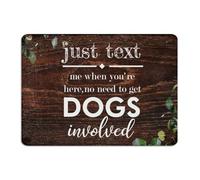 Country Metal Sign Just Text Me When You're Here Man Cave Decor Garage Signs for Bathroom Yard Cabin Art Poster Gift for Office 10x14 Inch