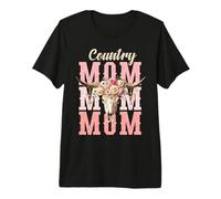 Country Mom Coquette Western Music Boho Cowboy Mothers Day Premium T-Shirt