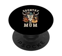 Country Mum Boho Western Music Cowboy Rodeo Mothers Day PopSockets Adhesive PopGrip