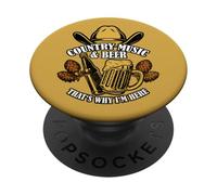 Country music and beer, that's what I am here! Howdy! PopSockets Adhesive PopGrip