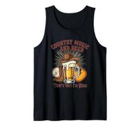 Country Music and Beer That's Why I'm Here Funny Drinking Tank Top