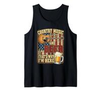 Country Music and Beer That's Why I'm Here Funny Drinking Tank Top