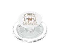 Country Music And Beer That's Why I'm Here Western Cowboy PopSockets PopGrip for MagSafe