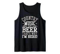 Country Music & Beer Why I'm Here | Vintage Western Cowboy Tank Top