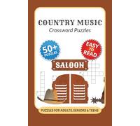 Country Music Crossword Puzzles: Crossword Puzzles with Easy to Read Print about Country Music, Country Legends, Iconic Moments and More I 6x9 inches, ... Gift for Vacations, Holidays and Relaxation