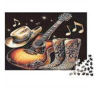 Country Music Gear 1000pc Jigsaw of Eco-friendly Board Colourful Jigsaws As A Fun And Challenging Family Game for Collectible Art 52x38cm/1000pcs