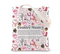 Country Music Lover Gift Country Cowboy Tote Bag Guitar Music Country Girl Shoulder Bag Cowgirl Boots Gifts