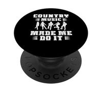 Country Music Made Me Do It Square Dance PopSockets Adhesive PopGrip