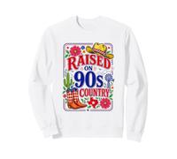 Country Music Raised On 90s Country Western Women Girls Sweatshirt