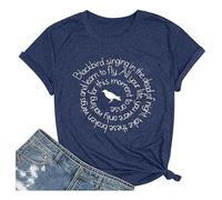 Country Music Shirt Women Blackbird Singing in The Dead of Night Tee Funny Beatles Shirt Vintage Short Sleeve Tops 2025 New Blouses for Women UK Tops for Women UK