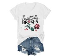 Country Music T-Shirt, Beautifully Broken Shirt, Broken Shirt, Country Music V-Neck Shirt, Beautifully Broken, Unisex White