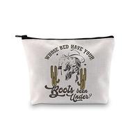 Country Music Themed Zipper Pouch Shania Merch Tour Gift Whose Bed Have Your Boots Been Umder Makeup Bag Gift for Country Music Fan (Boots Been Under Bag EU)