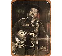 Country Music Waylon Jennings Metal Tin Sign Poster Vintage Art Wall Decor 12 X 8 Inch