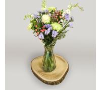 Country Pastel Letterbox Bouquet - Fresh Flowers With White Roses, Pink Freesia, Carnations - Birthday Gift By Fleur De Luxe