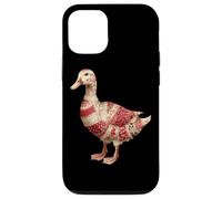 Country Patchwork Duck Retro Floral Quilting Aesthetic Case for iPhone 12/12 Pro