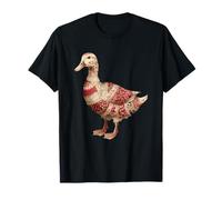 Country Patchwork Duck Retro Floral Quilting Aesthetic T-Shirt