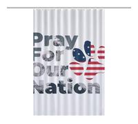 Country - Paw Prints - Flag - T-shirt - Snow MountainMold-Resistant Quick-Dry Curtain - Anti Mould Shower Curtain, Shower Curtain Anti Mould, Shower Curtains Mould Proof Resistant 46.85x70.87Inch(119x