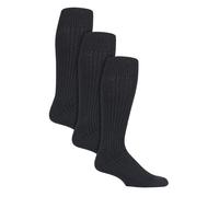 COUNTRY PURSUIT 3 Pair Multipack Mens Long Boot Socks Outdoor Walking Wellington Boot Socks | Thick Knee High Military Socks (6-11, Black)