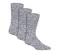 COUNTRY PURSUIT 3 Pair Multipack Mens Wool Boot Socks Thick Pennine Walker Socks | Outdoor Hiking Socks (6-11, Cream Navy)