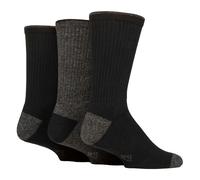 Country Pursuit 3 Pairs Mens Water Repellent Midweight Outdoor Socks for Hiking & Walking - 6-11 UK - Black