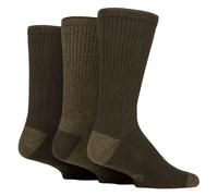 Country Pursuit 3 Pairs Mens Water Repellent Midweight Outdoor Socks for Hiking & Walking - 6-11 UK - Forest Green