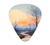 Country Road guitar pick set, 3 different thicknesses, 12 pieces for a variety of instruments