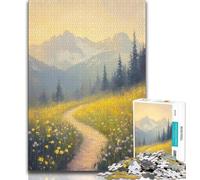 Country Road Puzzles for Adults Teens 1000pc Puzzle,Toys Educational Games Stress Relieving Wishlist with Santa Claus 75x50cm