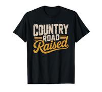 Country Road Raised Rural Lifestyle Heritage Simple Identity T-Shirt