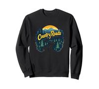 Country Roads Old Row Nostalgia for Men Sweatshirt, Adult Unisex, Black, L
