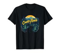 Country Roads Old Row Nostalgia for Men T-Shirt, Men, Black, L