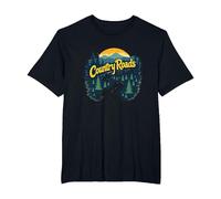Country Roads Old Row Nostalgia for Men T-Shirt, Men's Big and Tall, Black, 6X Tall