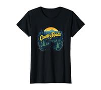 Country Roads Old Row Nostalgia for Men T-Shirt, Women, Black, S