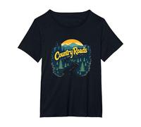 Country Roads Old Row Nostalgia for Men T-Shirt, Women's Plus, Black, 2X