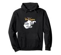 Country Roads West Virginia Take Me Home WV Map Mountains Pullover Hoodie