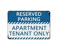 Country Rustic Style Rust Tin Sign Reserved Parking Apartment Tenant Onlyin Aluminum Signs For Indoor Or Outdoor Home Park Street Road Porch Garden Yard Wall Decor Metal Sign Plaque Poster 8X12 Inches