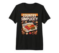 Country Simplicity Porch Swing Vibes Southern Food Lover Premium T-Shirt