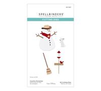 Country Snowman Etched Dies from The Country Christmas Collection by Annie Williams, White
