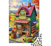 Country Store Jigsaw Puzzle 1000 Piece Recycled Paper for Adults Rural LifePuzzle Educational Game Decompression Home Activity Great Gift Idea for Birthdays 70x50cm/1000pcs