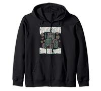 COUNTRY STRONG FARM GIRL TOUGH farmer women farming ladies Zip Hoodie