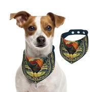 Country Style Farm Animals Dog Bandanas,Summer Bandanas for Dogs Washable Adjustable Dog Triangle Scarf Bibs Cute Pet Bibs for Medium Large Dogs Puppy and Cats Medium